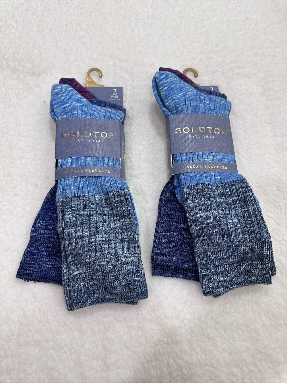 Gold Toe Men's Blue Casual Traveler Socks